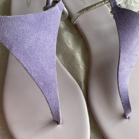 COX Leather/Suede Sandals Lavender Color NWOT - Picture 5 of 11